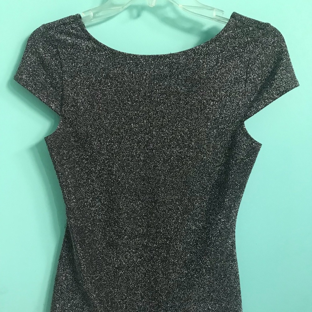 sparkly silver top